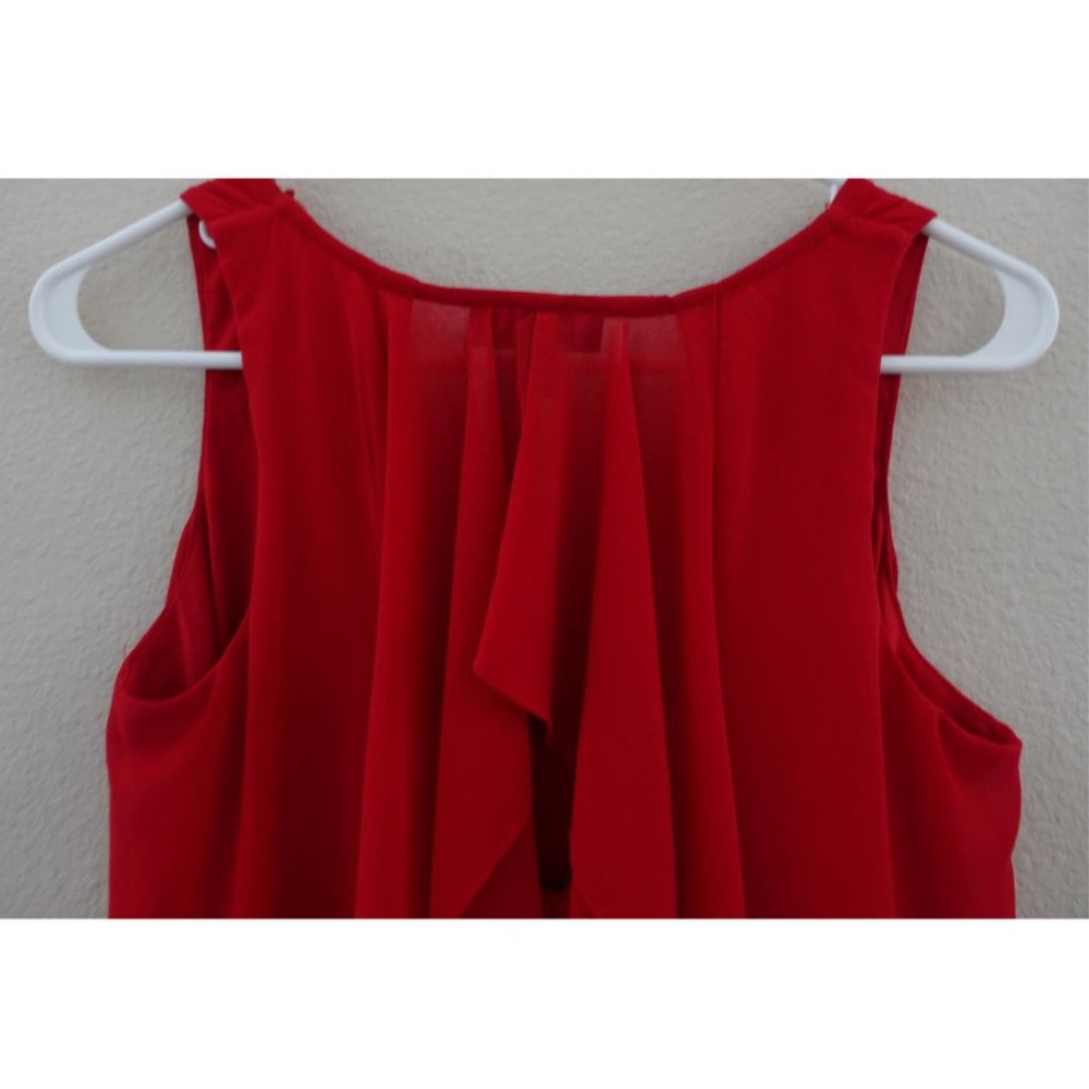 Junior's Red Ruffled-Back Dress - Picture 3 of 3